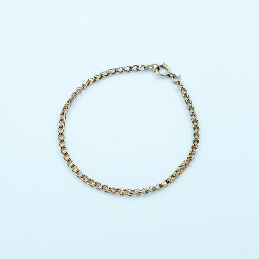 9ct Yellow Gold Double Tubular Open Link Bracelet