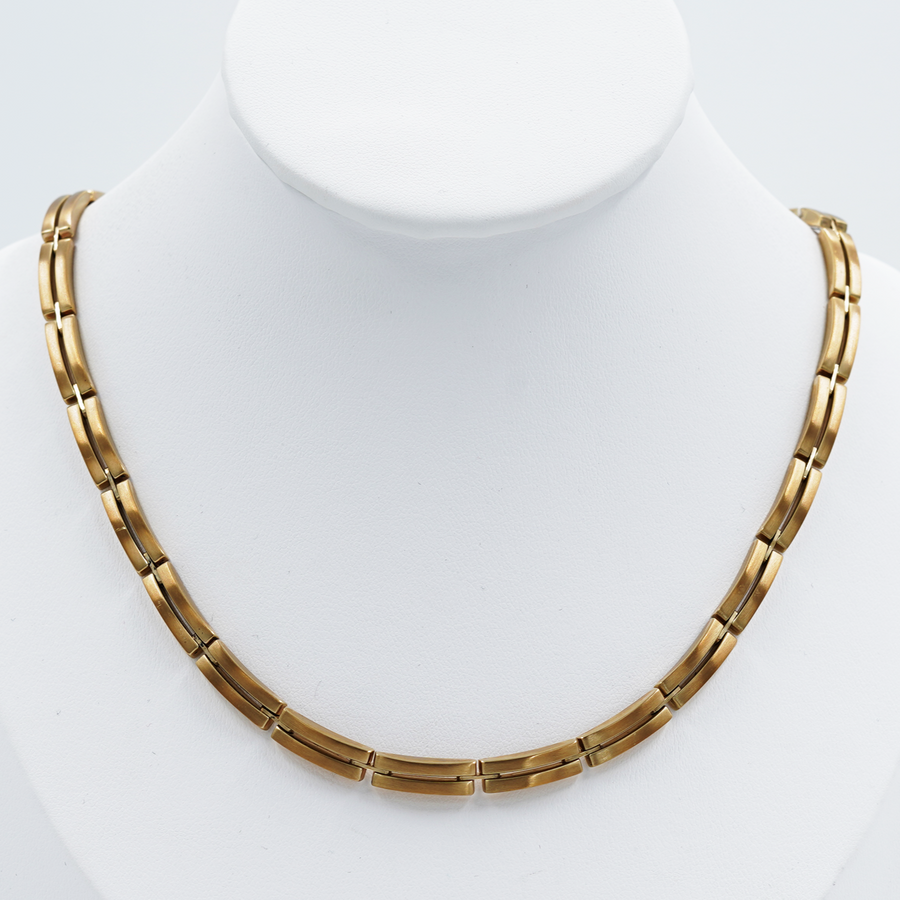 Yellow Gold Block link chain