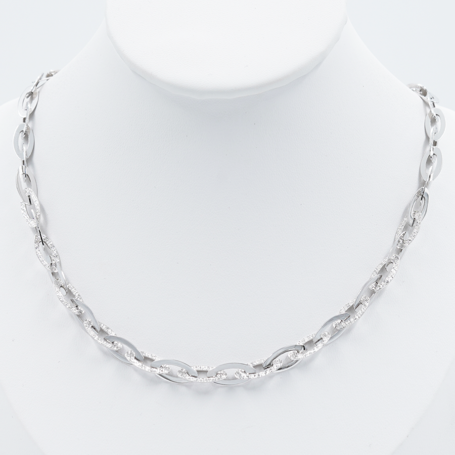 White Gold Oval Link Chain