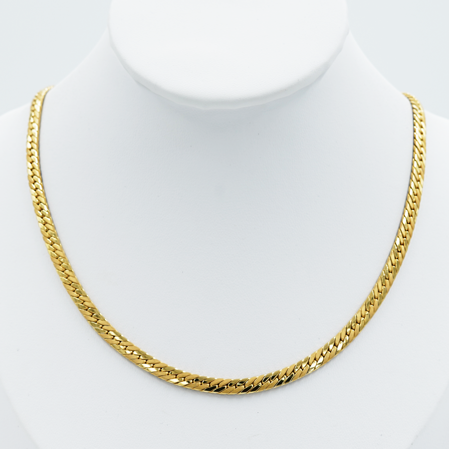 Gold Herringbone Reversible Chain