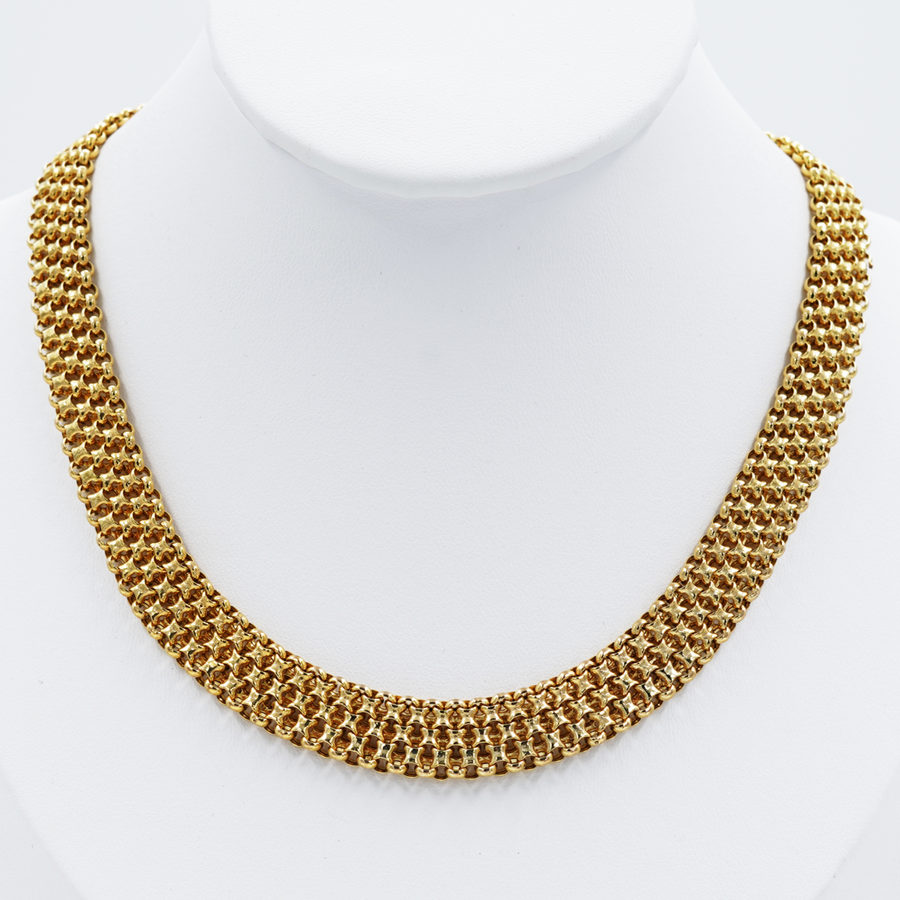 Yellow Gold Swedish X link Chain