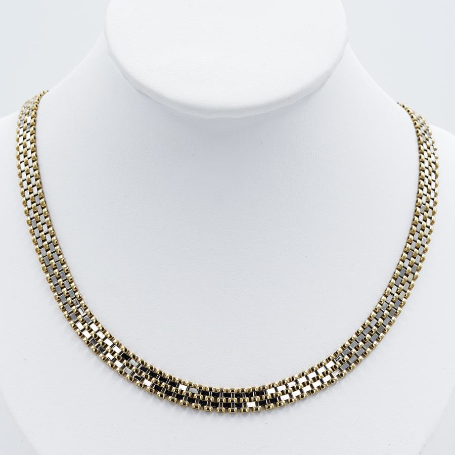 Gold Two Tone Track Chain