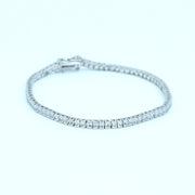 Silver Square CZ Tennis Bracelet