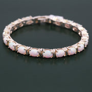 Silver White Opal Tennis Bracelet