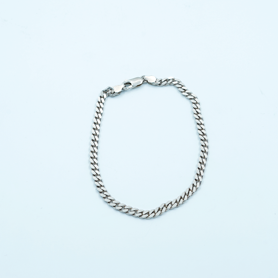 Silver Tight Curb Bracelet