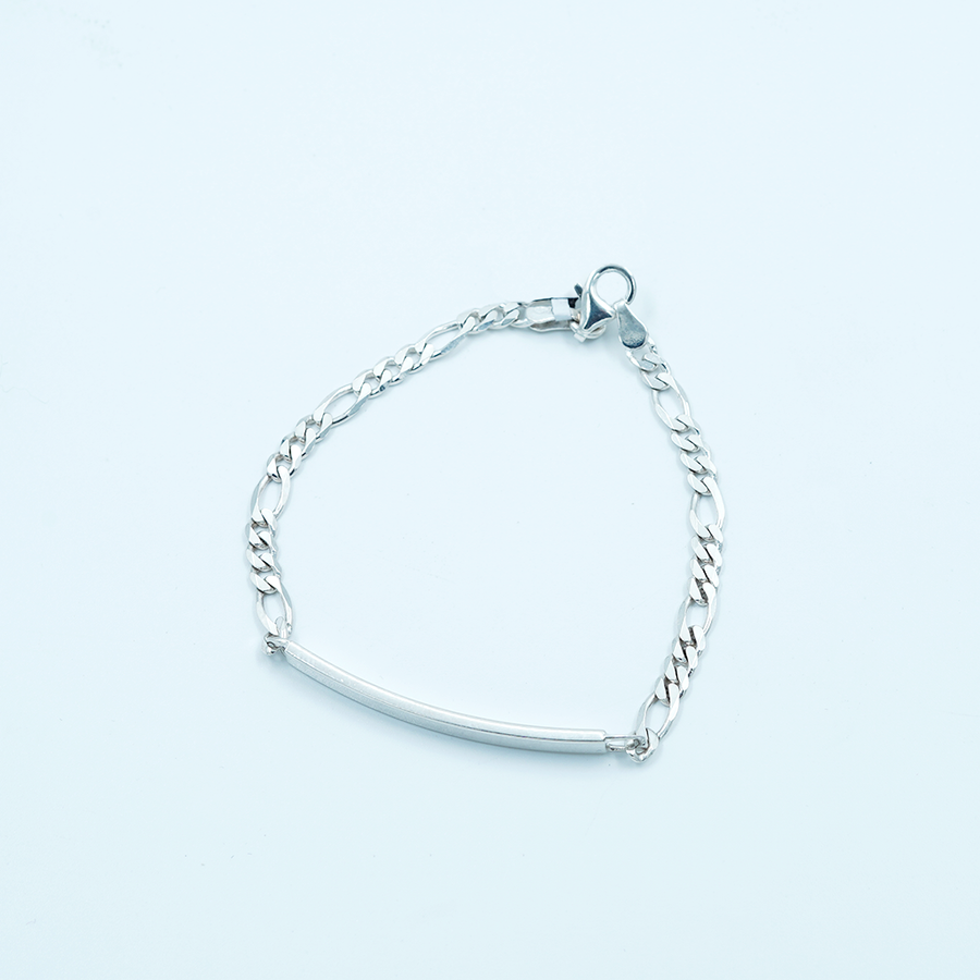 Silver Figaro ID Bracelet
