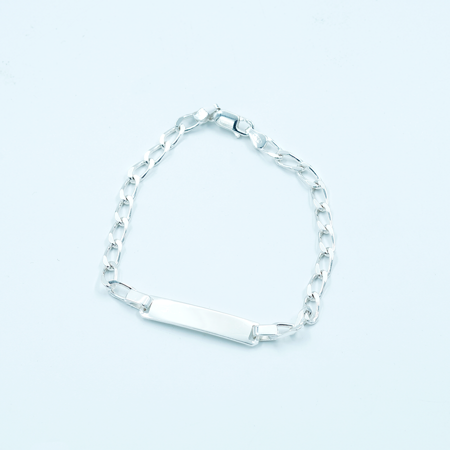 Silver Open Link ID Bracelet