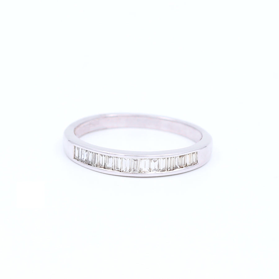 White Gold Eternity Baguette Engagement Ring