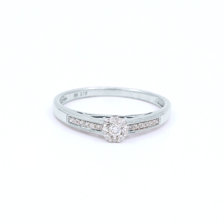 White Gold CZ Engagement Ring