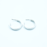 Ladies Silver Earring 3/4 Round Hoop