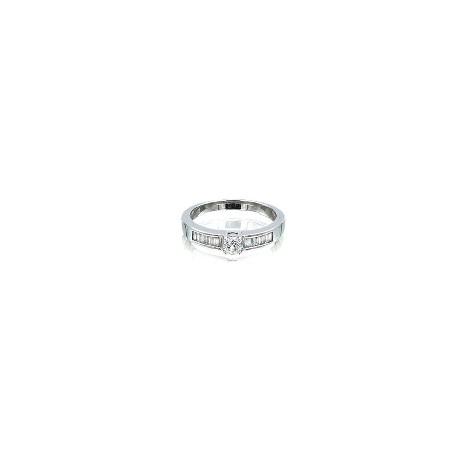 White Gold Solitaire Diamond Ring