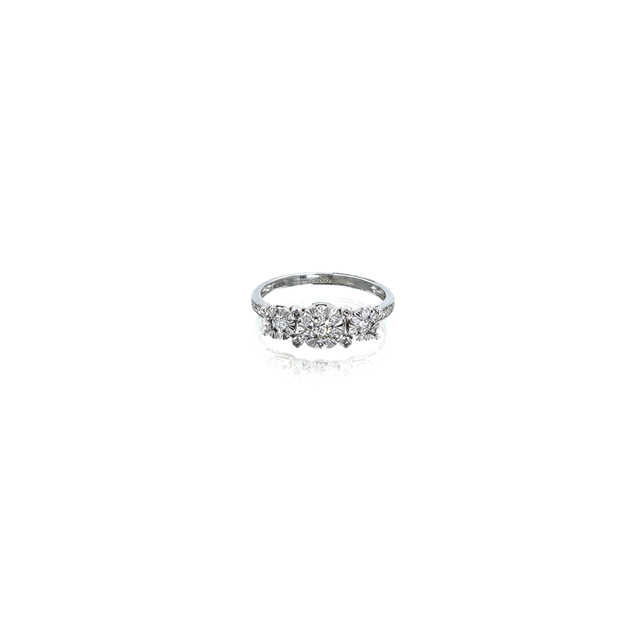 White Gold 4 Claw Eternity Diamond Ring