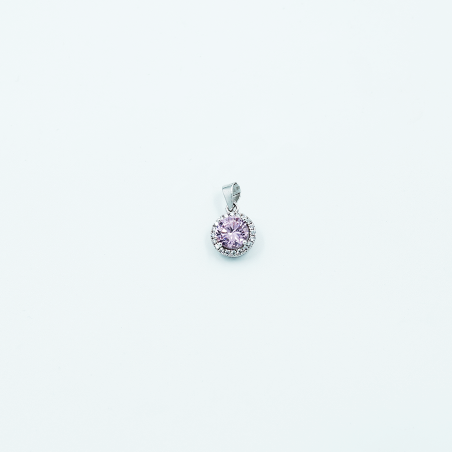 cz pendat 4 claw round cz surroundq