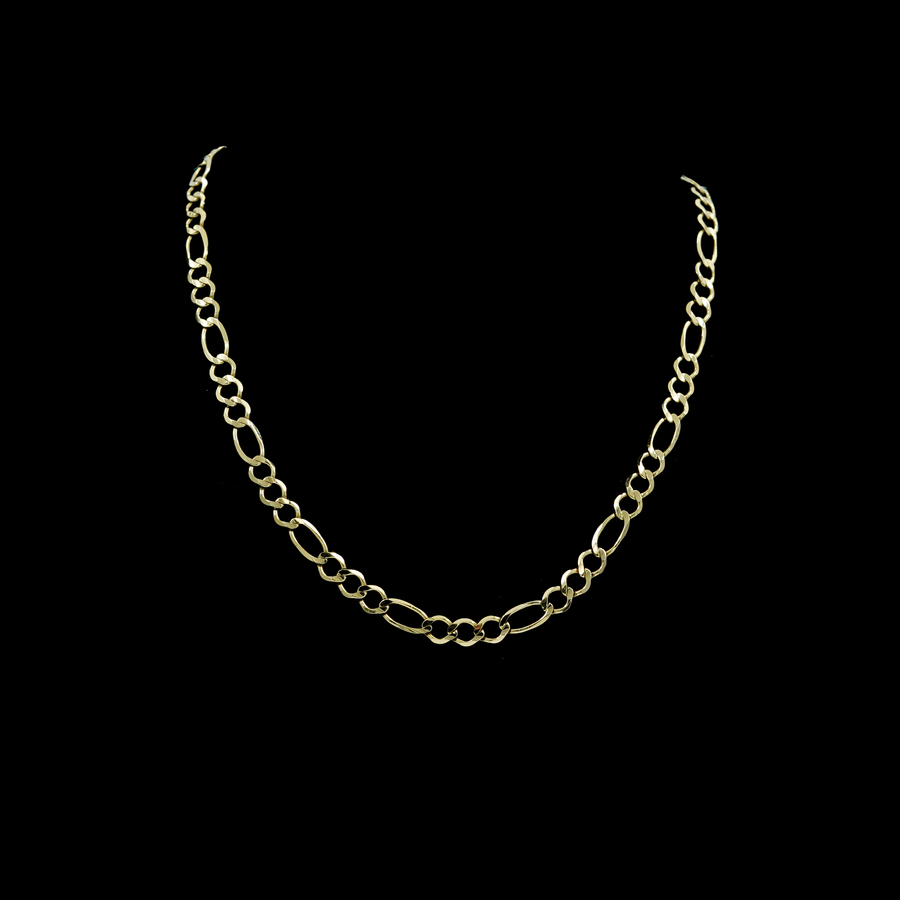 Mens Yellow Gold Figaro Link Chain