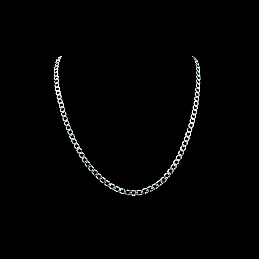Mens Sterling Silver Open Curb link Chain