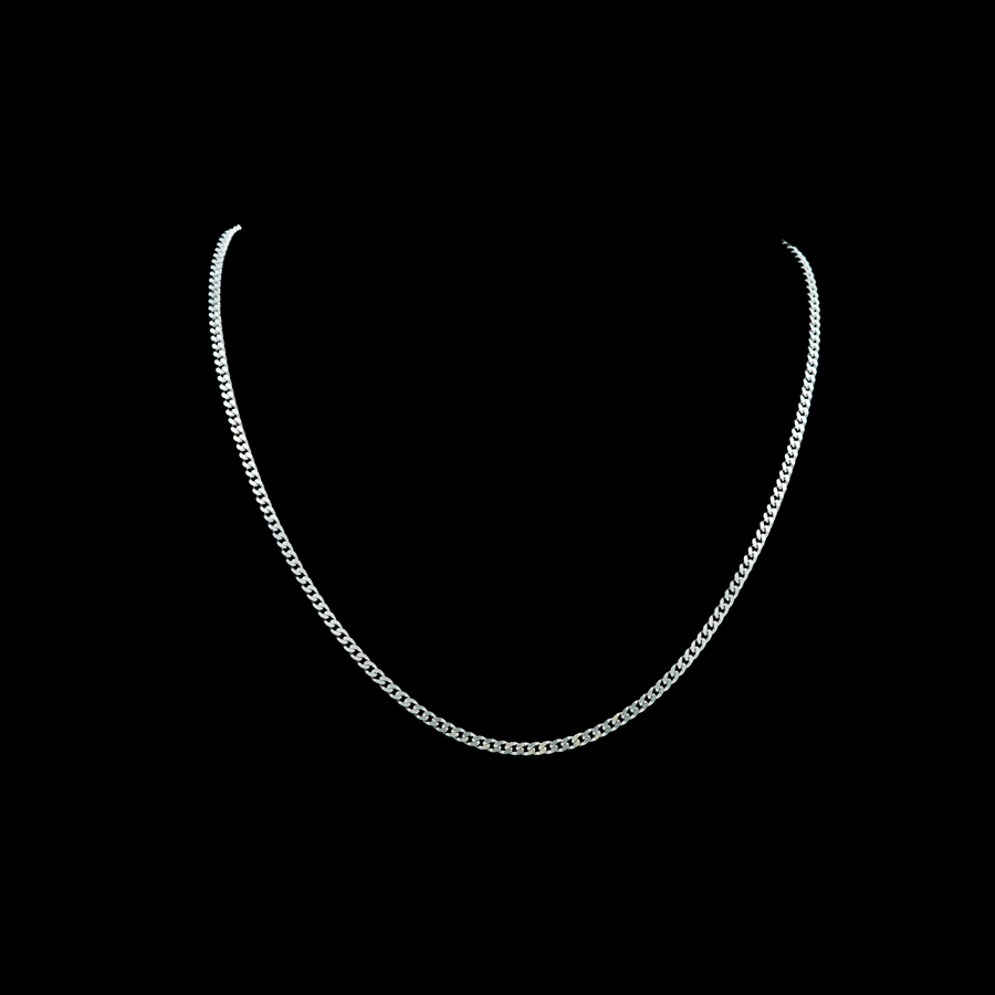 Mens Sterling Silver Light Curb Link Chain