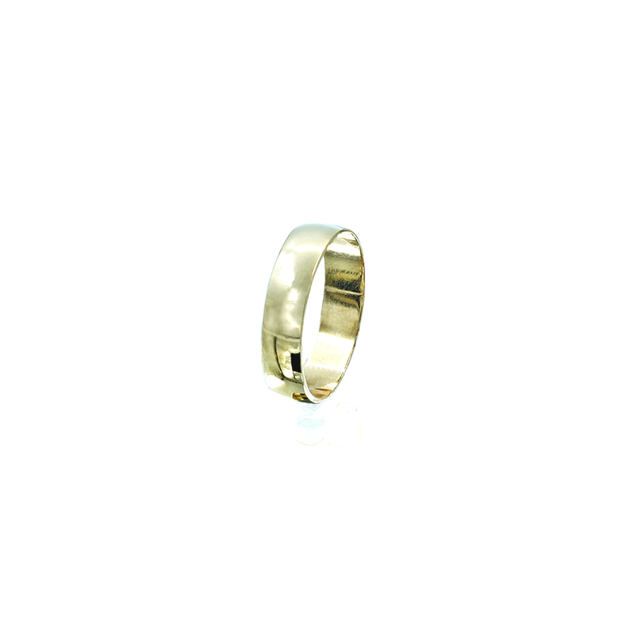 Mens 9ct Yellow Gold, Plain Round Ring