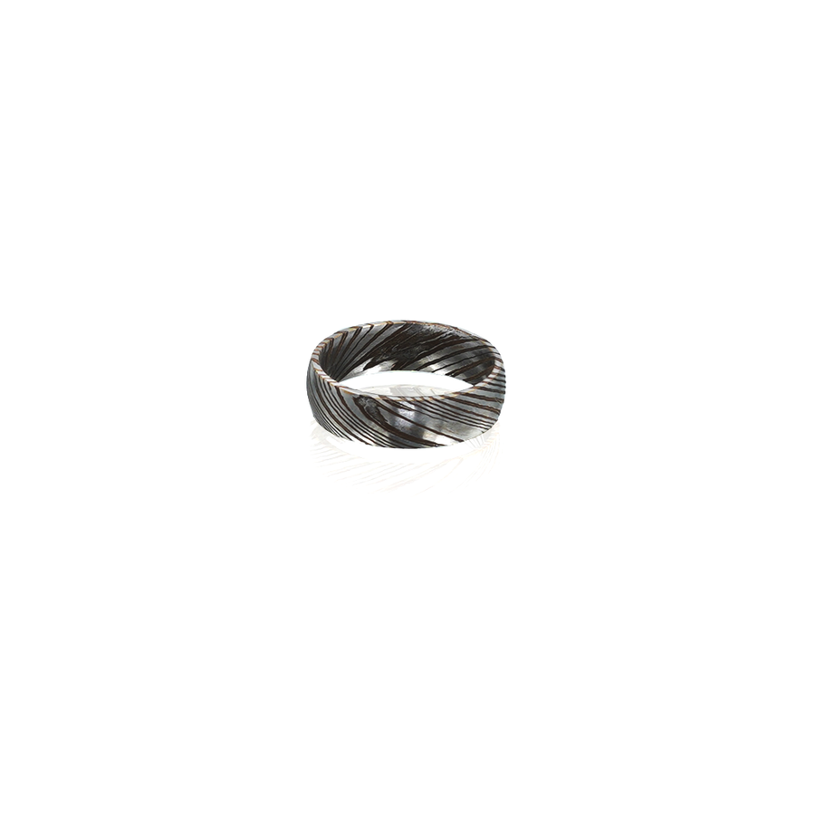 Mens Tungsten Damascus Ring