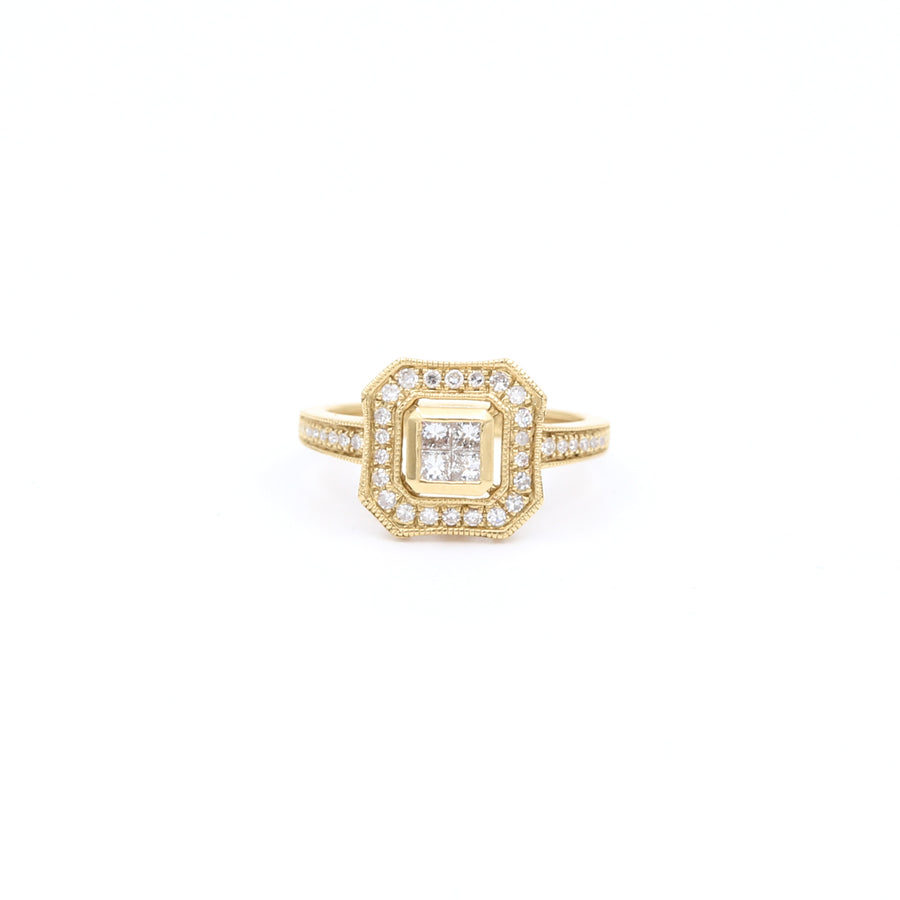 Yellow Gold Fancy Colette Diamond Ring