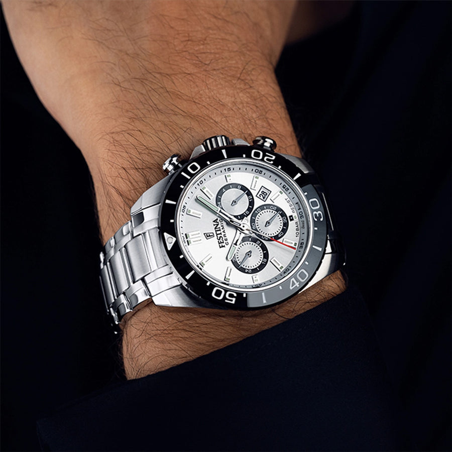 Festina Men's Ceramic White Stainless Steel Watch