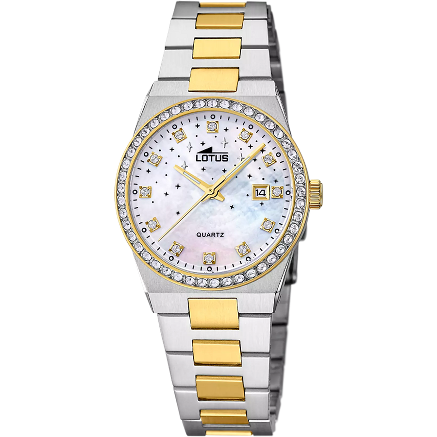 Lotus Women's White Stainless Steel Watch