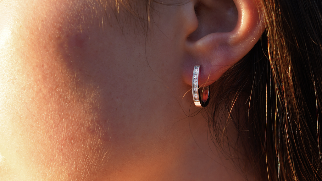 White Gold Earrings