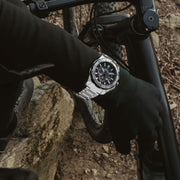 Festina Stainless Steel and Black Chrono Bike Watch