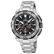 Festina Stainless Steel and Black Chrono Bike Watch