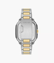 Fossil Crosby Date Two-Tone Square Stainless Steel Watch