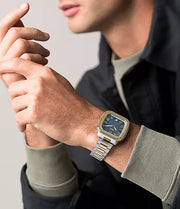 Fossil Crosby Date Two-Tone Square Stainless Steel Watch