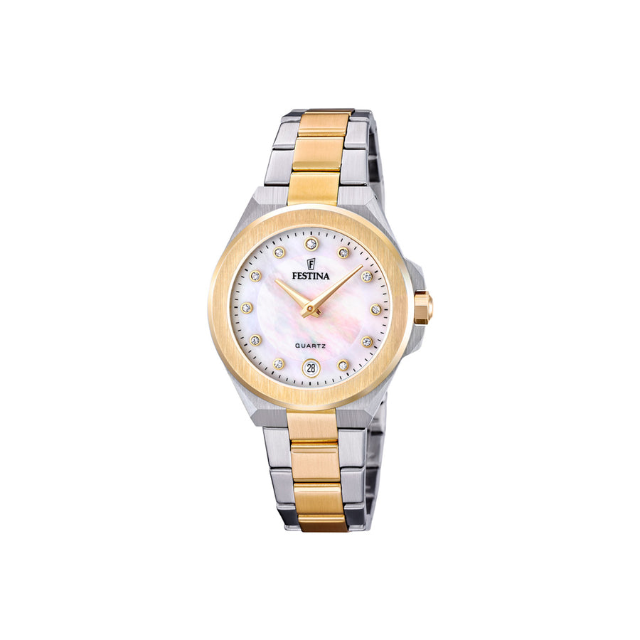 Festina Mademoiselle, Pearl Dial, Two Tone Watch