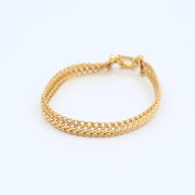 Yellow Gold Flat Byzantine Bracelet