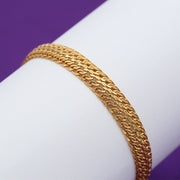 Yellow Gold Flat Byzantine Bracelet