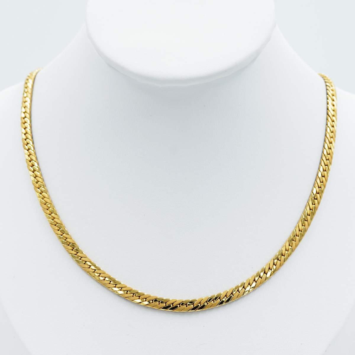 Gold Herringbone Reversible Chain – Tocknell Engravers