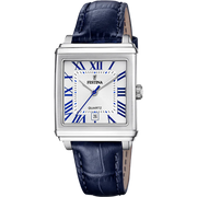 Festina On The Square Stainless And Leather Watch