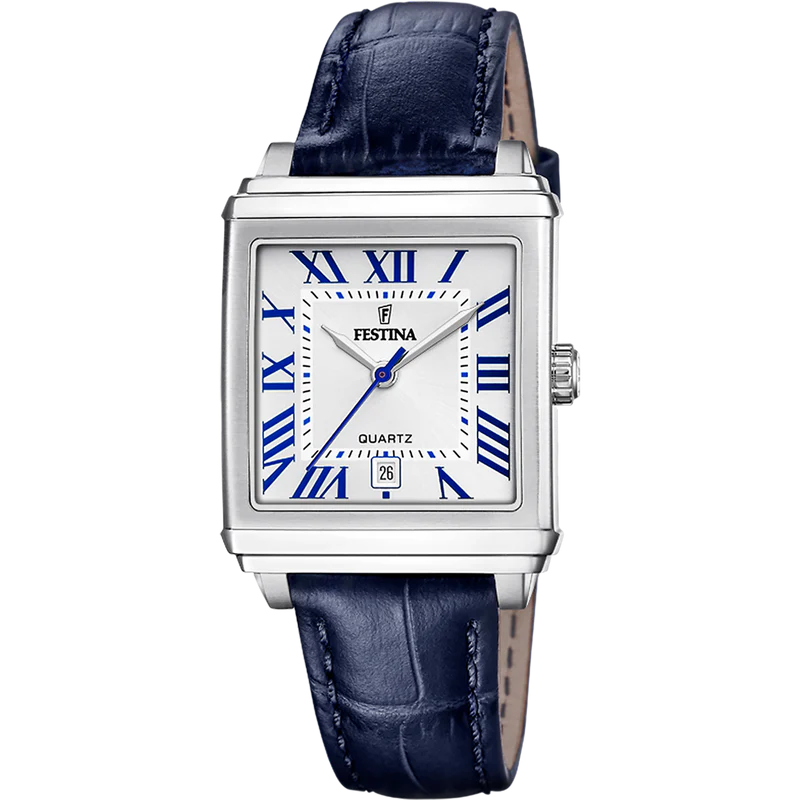 Festina On The Square Stainless And Leather Watch