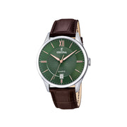 Festina Men's Classic Green and Leather Watch