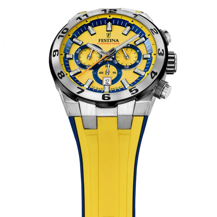 Festina Chrono Bike Stainless Yellow Watch