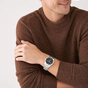 Fossil Defender Solar-Powered Day Date Stainless Steel Watch