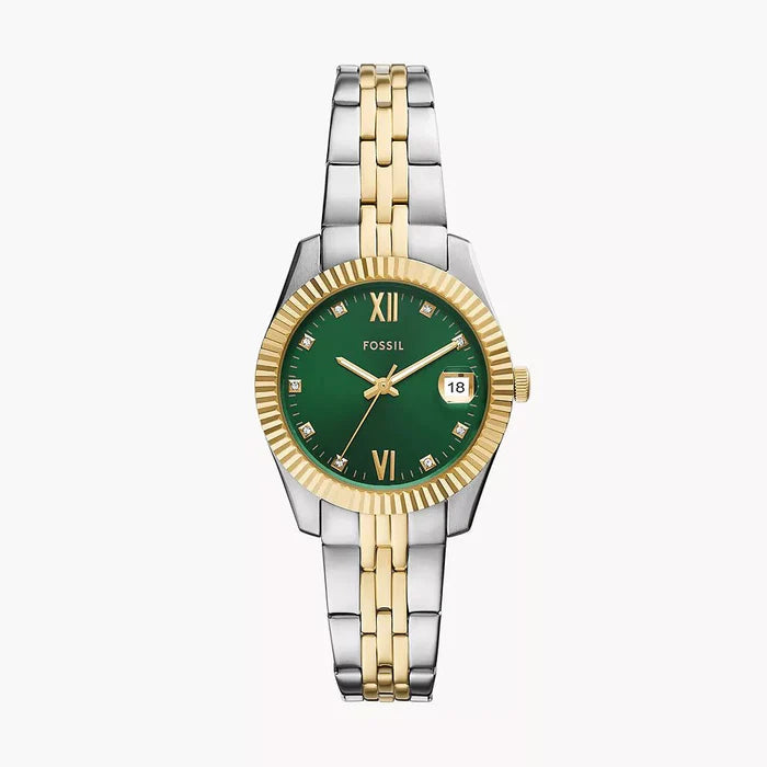 Fossil Scarlette Green Dial With Date Watch