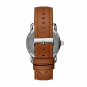 Fossil Watches Copeland Silver Round Stainless Steel Watch