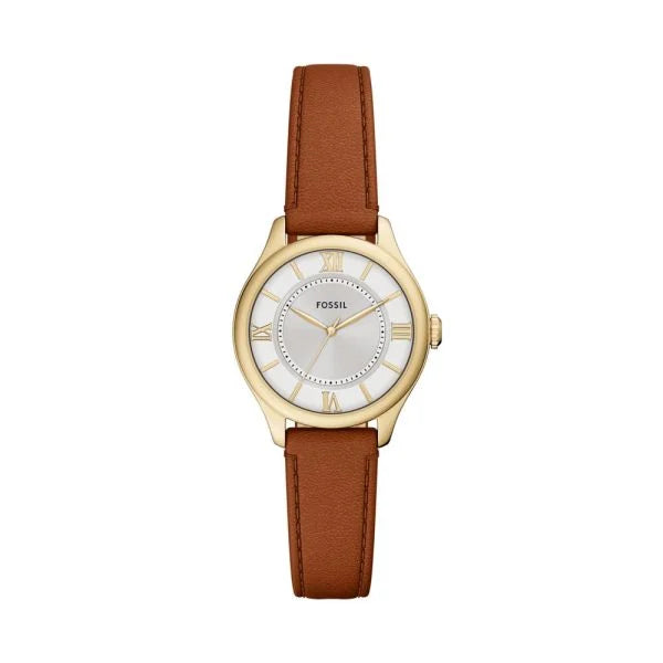 Fossil Gilmore Gold and Brown Leather Watch