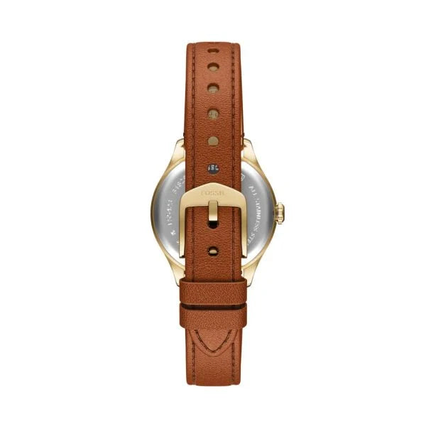 Fossil Gilmore Gold and Brown Leather Watch