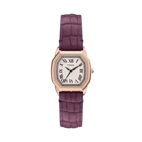 Fossil Harlow Burgundy Leather Watch