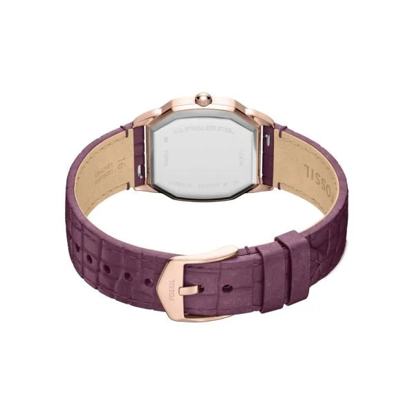 Fossil Harlow Burgundy Leather Watch