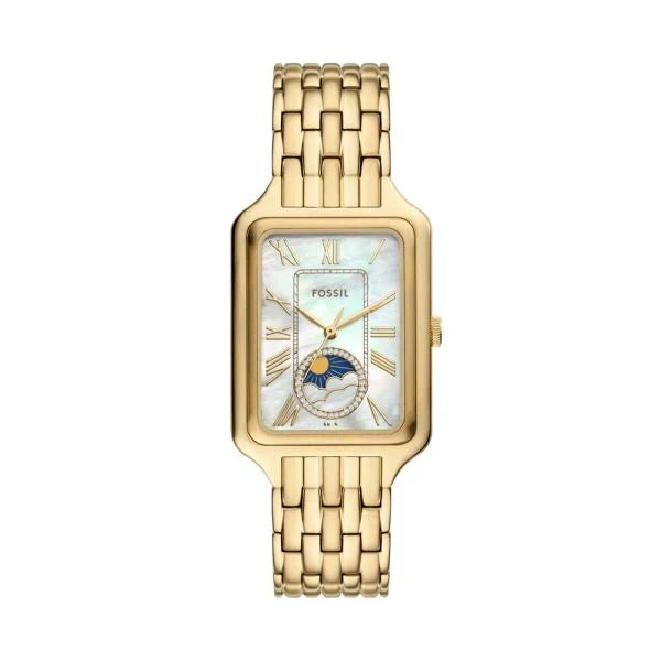 Fossil Raquel Sun Moon Multifunction Gold-Tone Stainless Steel Watch